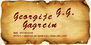 Georgije Gagrčin vizit kartica